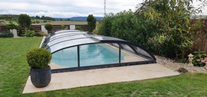 Zastřešení bazénu Saturn černé