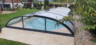 Zastřešení bazénu Saturn černé